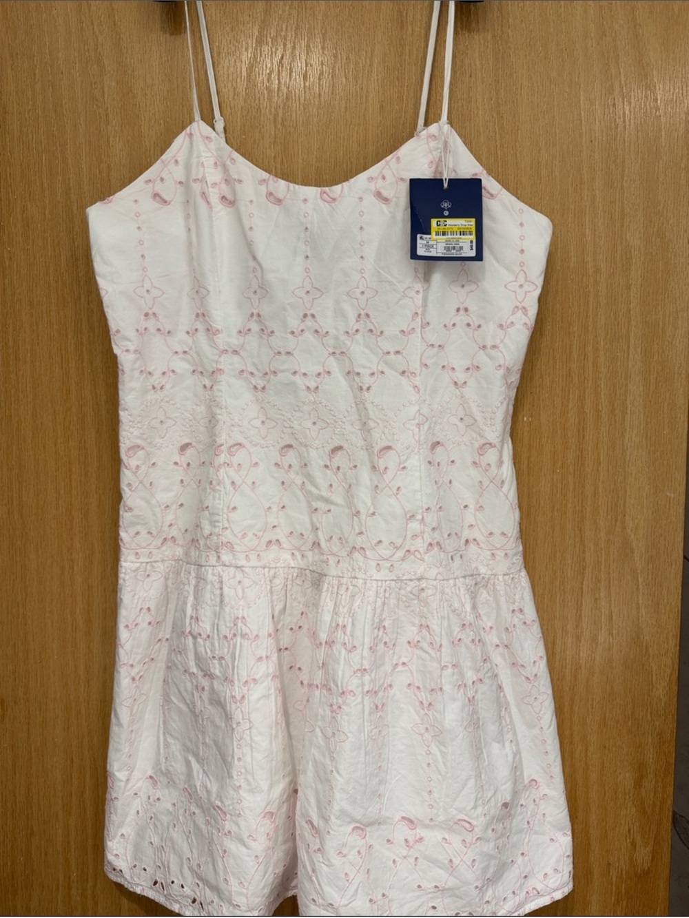 Roller Rabbit White Dress with Pink Embroidery